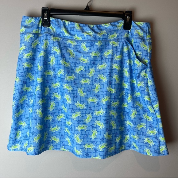 Southwind Apparel Skort Blue Crab Sea Beach Print XL - Picture 3 of 11